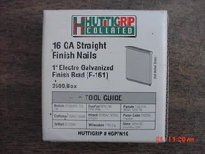 16 Gauge 1 Inch Galvanized  Straight Finish Brad Nails 8 boxes of 2,500