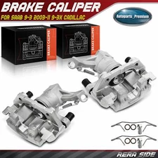 2x Rear Left & Right Brake Caliper w/ Bracket for Saab 9-3 2003-2011 9-3X 2010