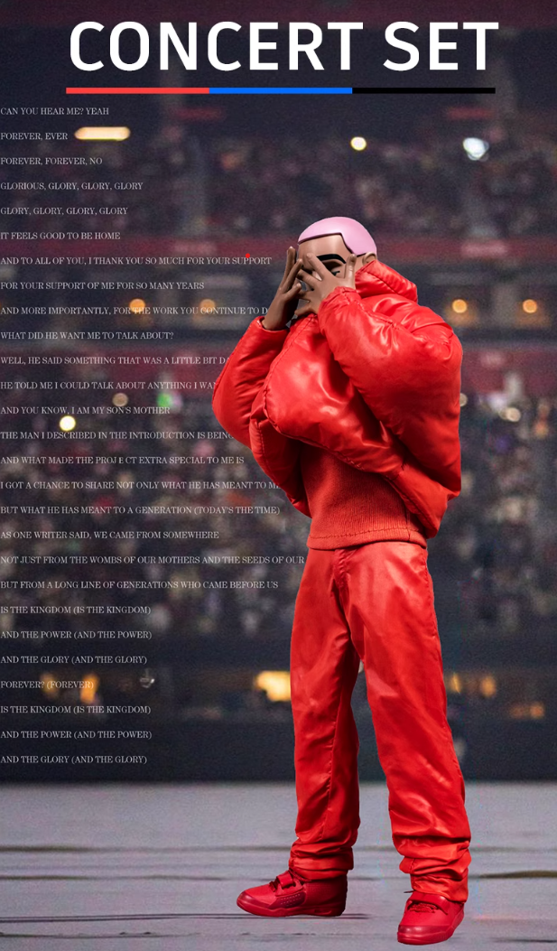 Kanye West, 1/6 Articulated Action Figure, 12 Inch, Red Cotton