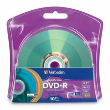 Verbatim LightScribe DVD+R 10pk colori assortiti - stampe incisione laser su disco