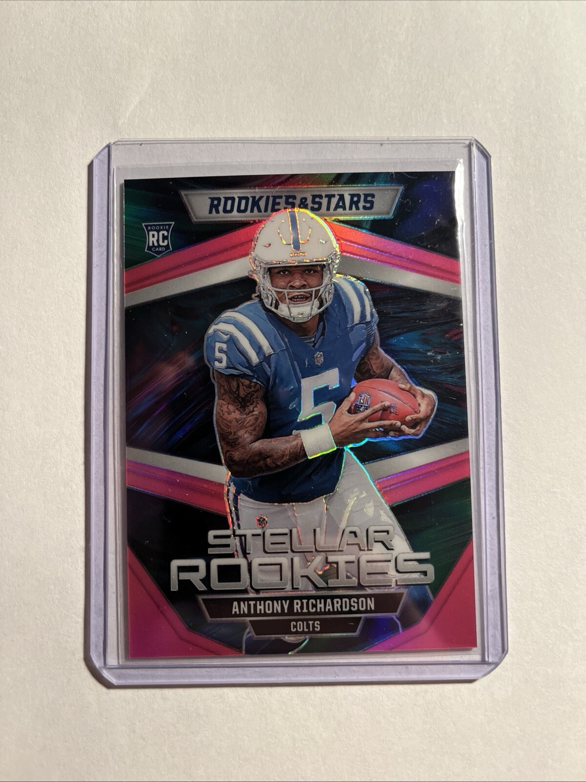 2023 Panini Rookies & Stars - Stellar Rookies Pink #SR-6 Anthony Richardson /75