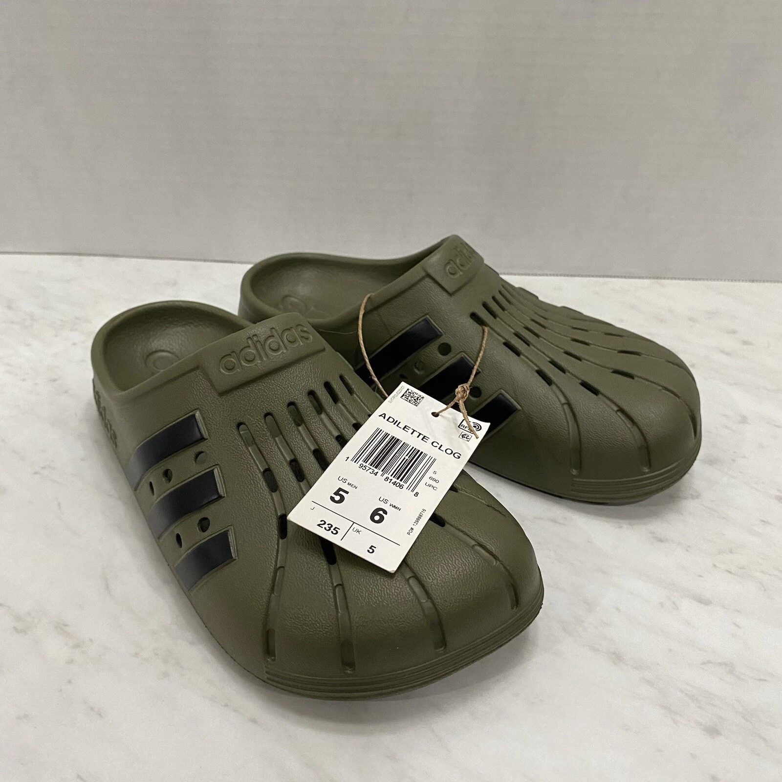 ADIDAS ZOCCOLO VERDE SCURO UOMO TAGLIA 5 WMN TAGLIA 6 NUOVO CON ETICHETTA!