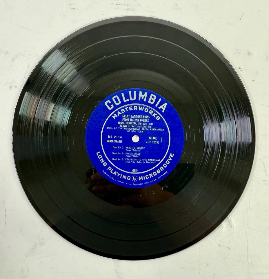 Great Baritone Arias From Italian Operas Frank Guarrera Colombia Masterworks LP - Image 4 of 4