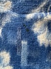 Vintage 60’s 70’s Blue Wool Floral Blanket Twin Full Mohair Look 78x56 Cottage — photo 4