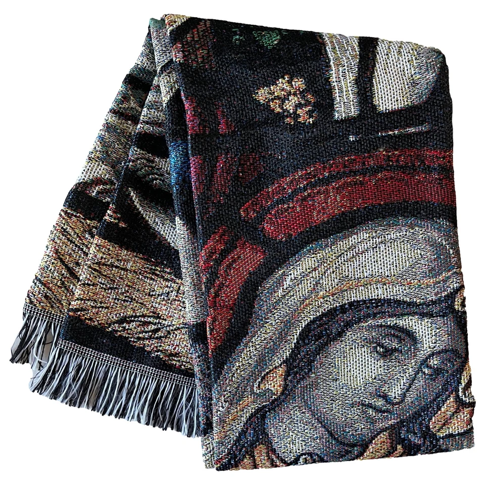 西北编织挂毯圣诞毯,宝贝耶稣 — 第 2/2 张图片