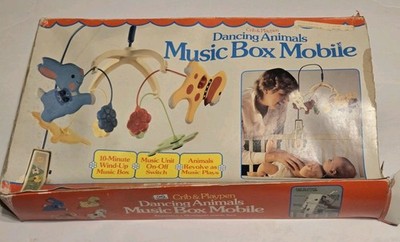 VTG 1980 s Fisher-Price Dancing Animals Mobile Baby Sleep Music Wind Up Read