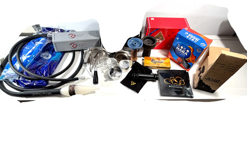 Hookah Bundle Lot Oblako Russian Bowl Mystique Hose CocoNara Charcoal + Ovente