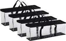 Set of 4 DVD Storage Bags Hold up to 160 DVDs 40 Each Bag Water,Resistant Case