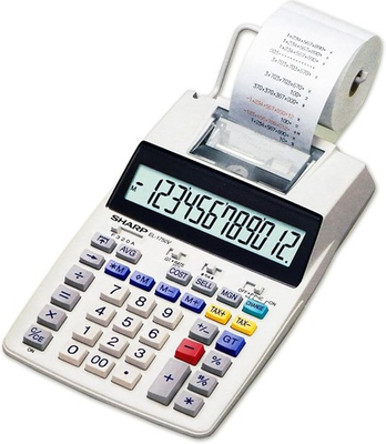 #ad Sharp EL 1750V 12 Digit Printing Calculator Adding Machine 2 Color LCD $64.98