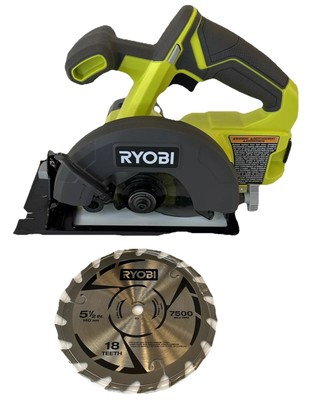 #ad Ryobi One 18V 5 1 2 in Circular Saw W Blade Cordless Tool Only Model PCL500B $42.99
