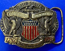 United States of America Constitution 200th Anniversary Patriotic Belt Buckle