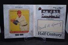 1933 Big League Chew Mark Koenig Cut Auto Booklet 2020 Historic Autographs BSA