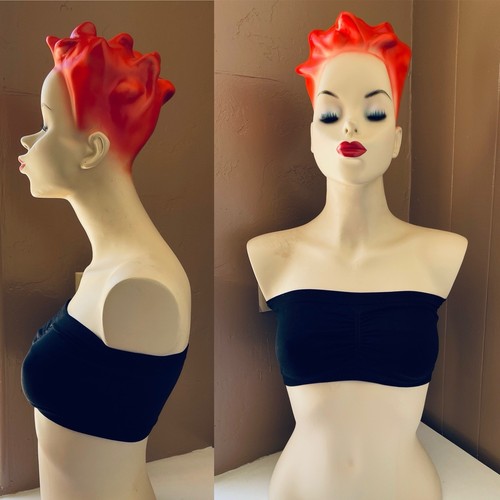 Black Stretch TUBE TOP Bandeau Bralette O/S - Picture 2 of 8