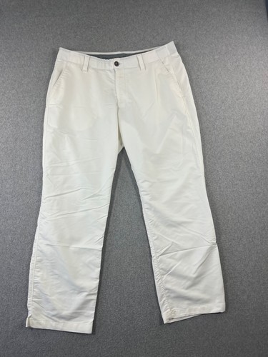 Under Armour Match Play Golf Pants Mens 38x30 White Straight Leg Loose Fit