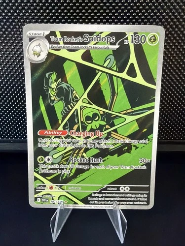 Team Rocket's Spidops IR Holo SV10: Destined Rivals 187/182 LP Pokémon TCG