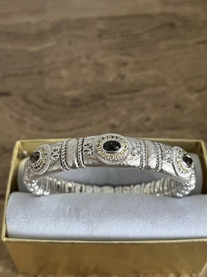 Gabriel & Co. Armreif Sterlingsilber/Edelstahl Rauchtopas