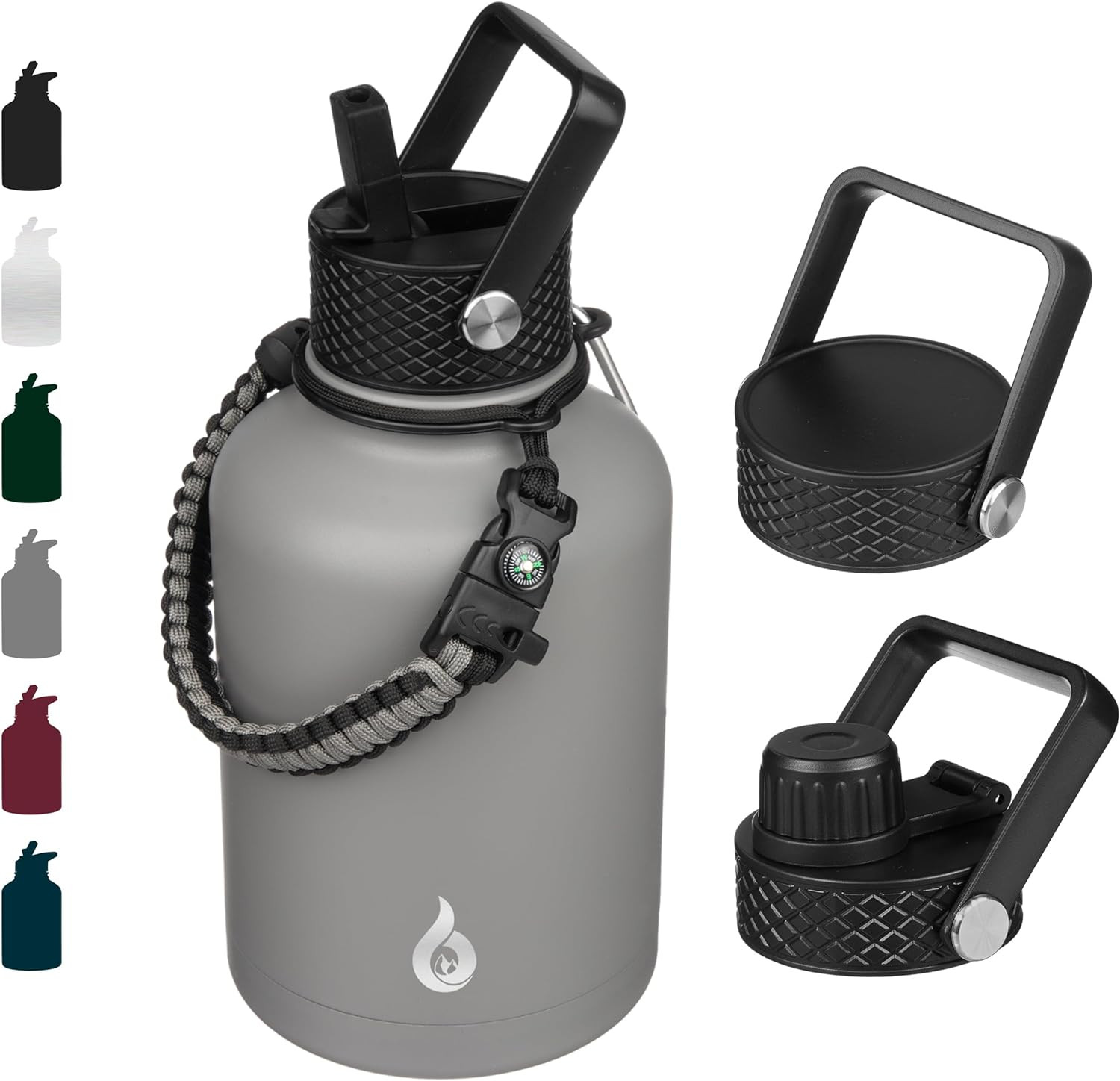 50Oz Stainless Steel Insulated Water Bottle, Vacuum Water Bo