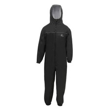 ZORAX Black Kids Waterproof Rain Suit Boys Girls Breathable Overalls Puddle Suit