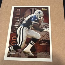Emmitt Smith 1995 Topps Card #4. Dallas Cowboys 1000 Yard Club