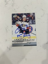 Olen Zellweger signed Anaheim Ducks Young Guns  with COA 😍😍😍