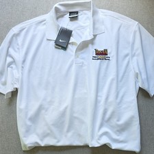 Nike Golf Dri-FIT Men's XL White Solid Short Sleeve Embroidered Logo Polo