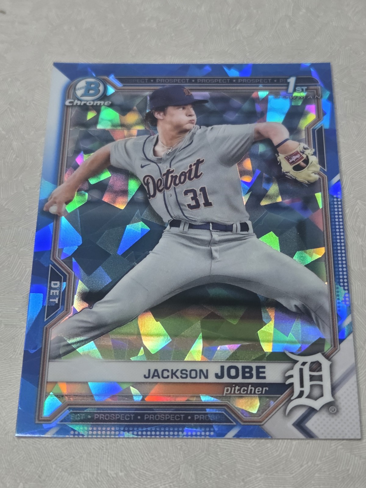 2021 Bowman Chrome Prospects Blue Sapphire Jackson Jobe # BDC-69
