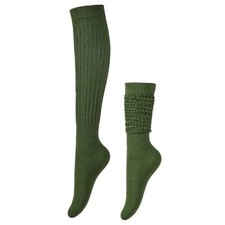 Long Slouch Scrunch Socks for Women, High Thick One Size 1 Pairs-army Green