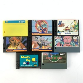 MSX Mixed Game Title Lot of 8 Hyper Olympic 1 , Sky Jaguar etc. Tested 2568 HJ