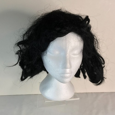 #ad Wig Medium Black Messy Medium Bob Halloween Costume Dress Up Cosplay $23.96