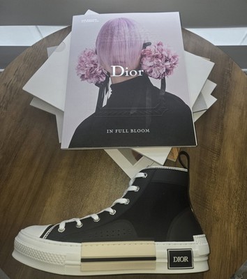 Christian Dior B23 High Top Black and White Sneakers Men's