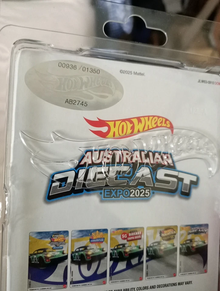 Hot Wheels Australian Diecast 2025 Expo, Exclusive, Porsche 911 Carrera RS - Image 2 of 2