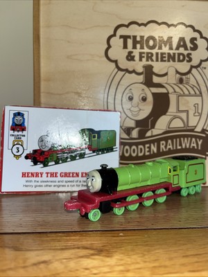 HENRY  ! THOMAS FRIENDS TRAIN ERTL DIECAST  ! 1987 W/ CARD #3 GREEN ENGINE