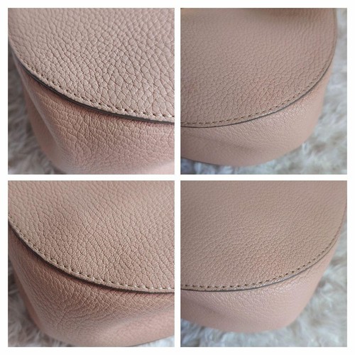 Bolso de hombro para mujer Chloe Drew Gold Chain Pochette rosa beige con... - Imagen 8 de 13