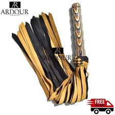 Genuine Cowhide Leather Ultra-Soft Flogger with Braided 32 Inch Handmade Leather