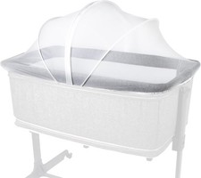 Bassinet Cover to Keep Cats Out Mosquito Net Cover W/ 2-Way Zipper Baby Crib