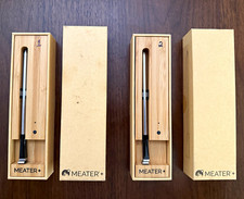 MEATER Plus Wireless Digital Meat Thermometer Probe w/ Wooden Charger, Qty 2