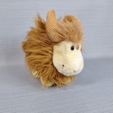 Vintage 1983 DAKIN FUN FARM Stuffed Animal Brown Yak Mountain Goat Ram Plush 8"