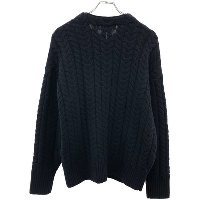 LE CIEL BLEU CHELLE BLUE CHUNKY CABLE CARDIGAN 25A61518 NAVY 36 
