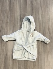 Carter  s Baby Hooded Bath Robe 0  9 Months Blue Bear Embroidered