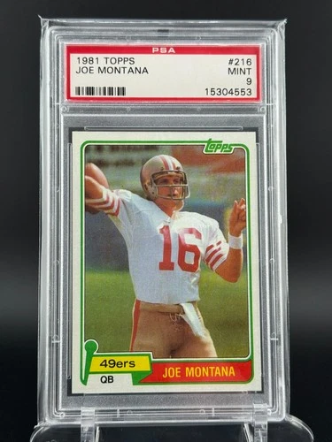 Joe Montana 1981 Topps #216 Rookie Card PSA 9