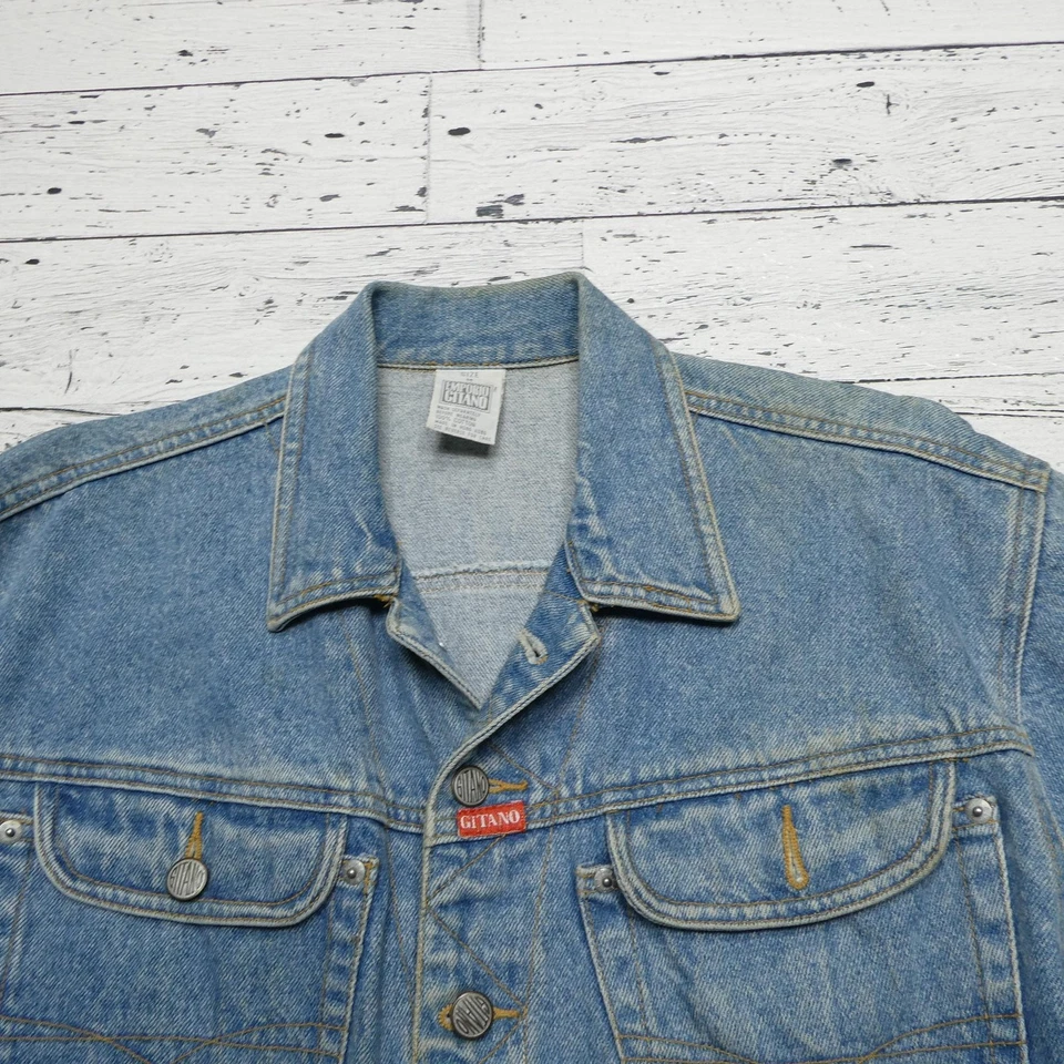 Chaqueta vaquera vintage Emporio Gitano para mujer lavado medio ligero camionero recortada años 90 Foto 2 de 4