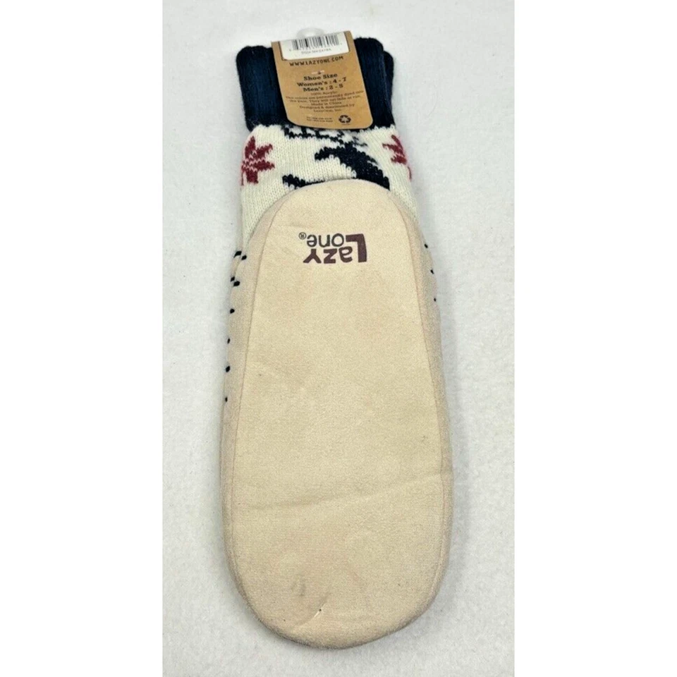 Zapatillas Lazy One para mujer talla S/M reno Fair Isle Mukluk tejido suave NUEVAS Foto 3 de 4