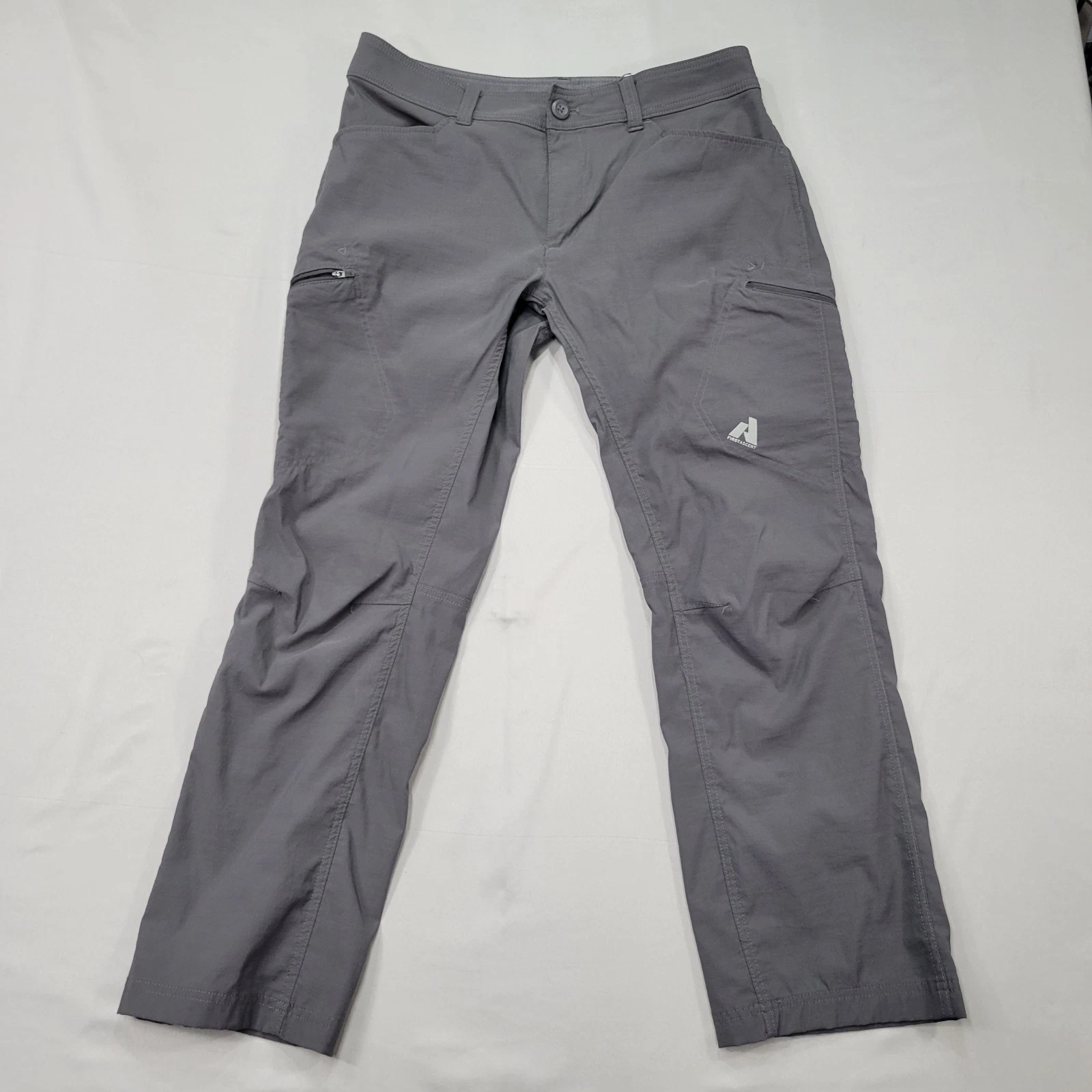 Eddie Bauer First Ascent Gray Stretch Hiking Pants Mens 34x28 Outdoor Comfort