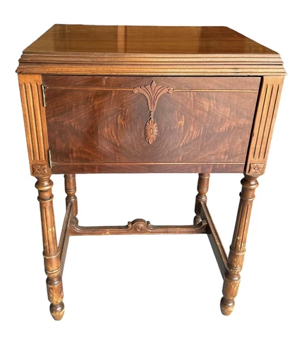NSMCO Model B Cabinet, Sewing Machine And Contents. **Please Read Description**