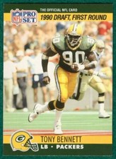Tony Bennett - 1990 Pro Set #686 - Green Bay Packers Football Card - Draft Pick