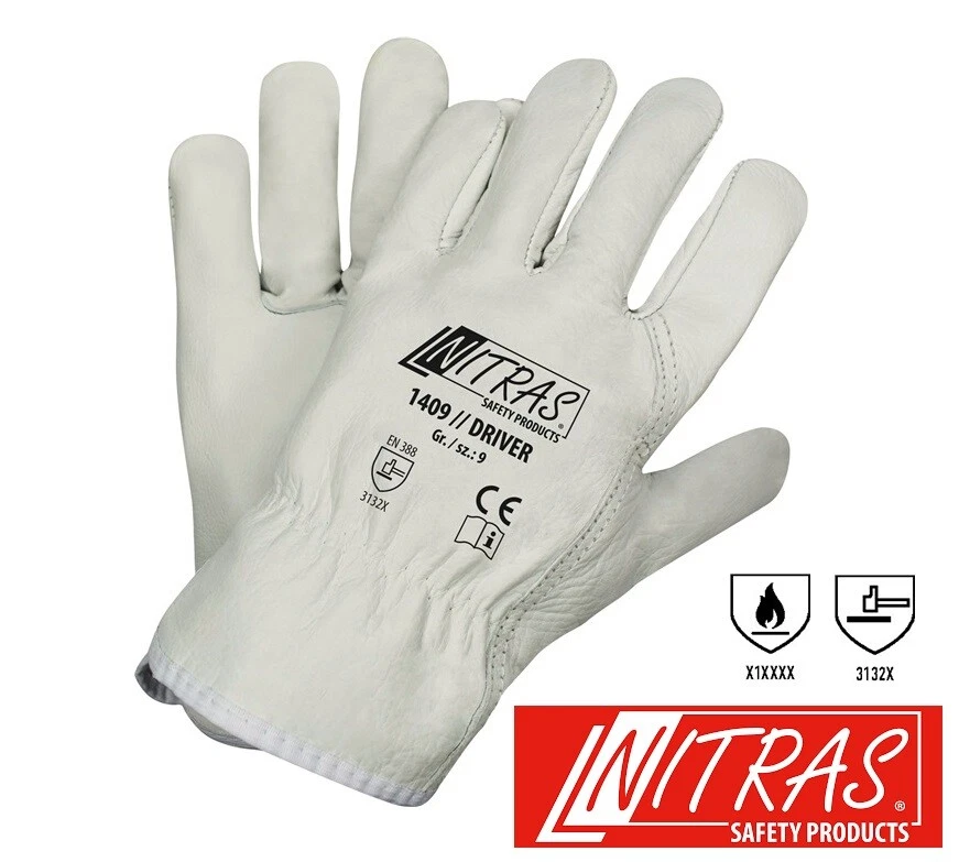 NITRAS "Driver" vollleder Arbeitshandschuhe schützt vor Kontaktwärme od. Kälte !