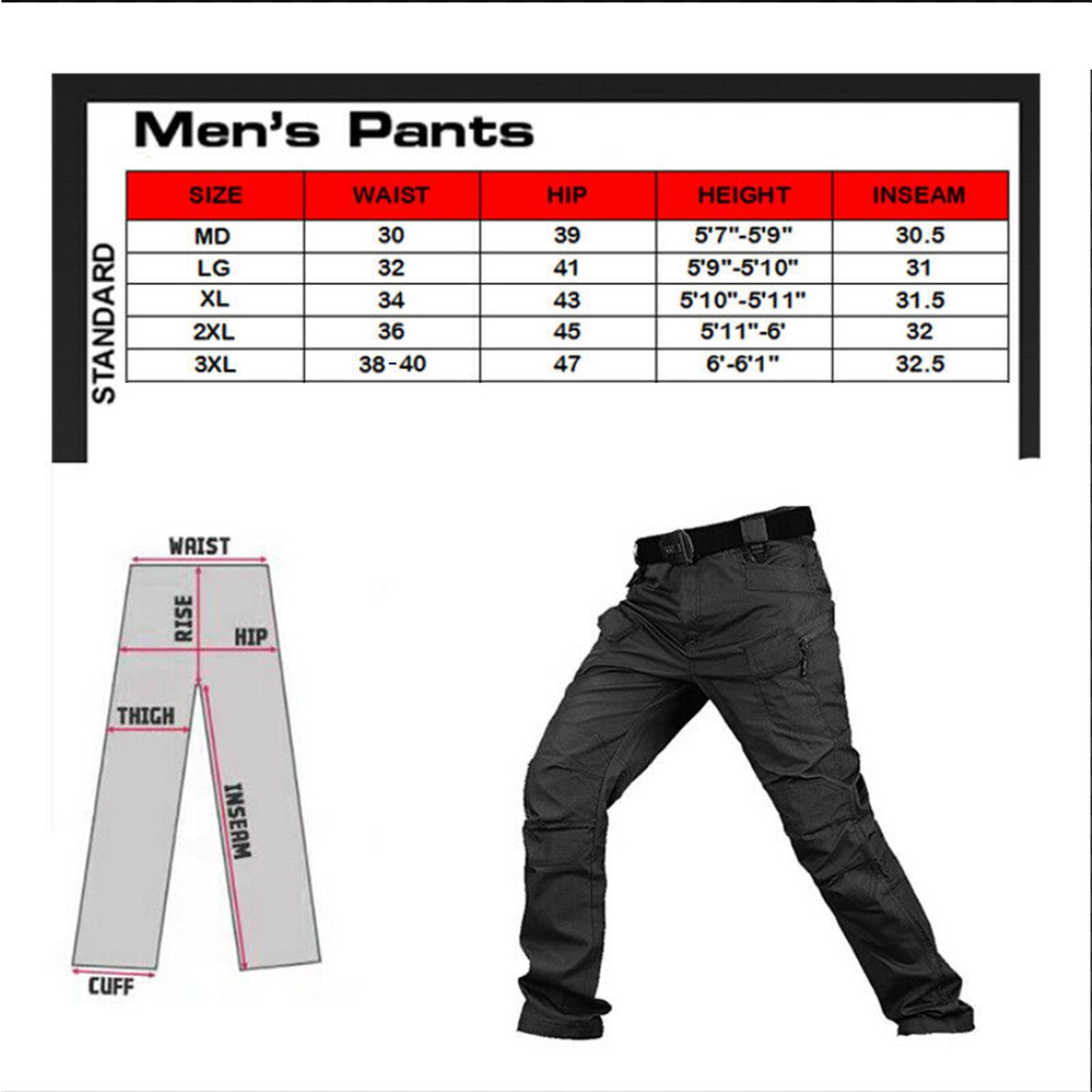 Tactical Cargo Pants Waterproof, Durable, Multi-functional Outdoor