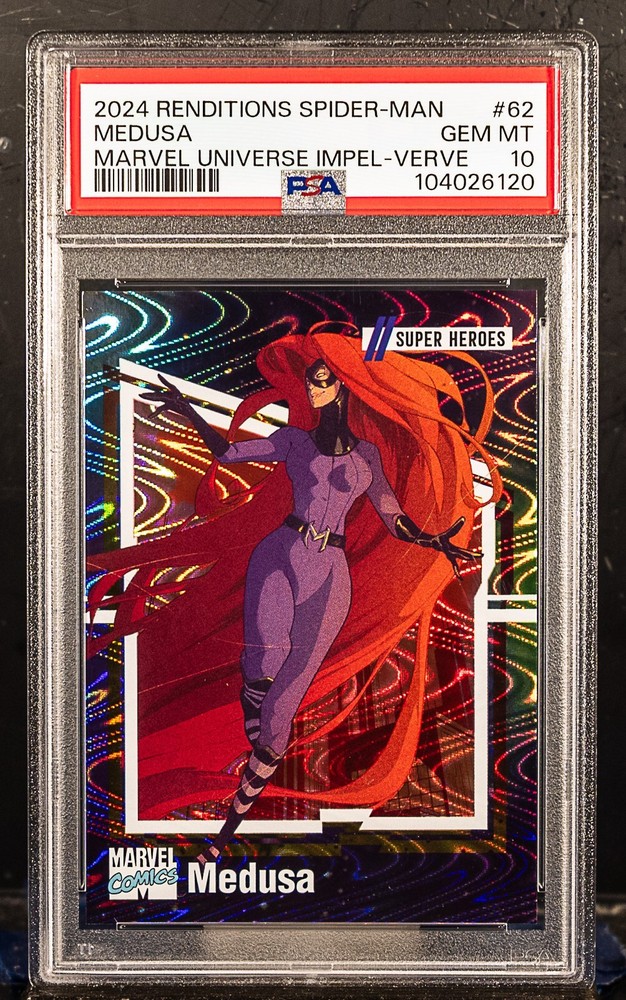 2024 Marvel Universe Impel-Verde 6120 Medusa Spider-Man PSA 10 11/90