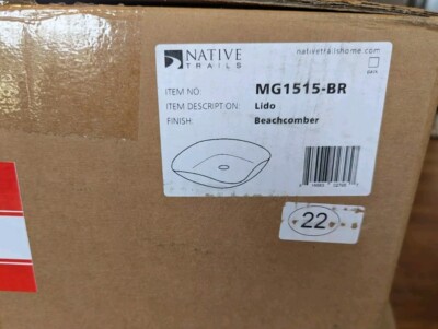 Native Trails MG1515-BR Lido Beachcomber Vessel Bathroom Sink 