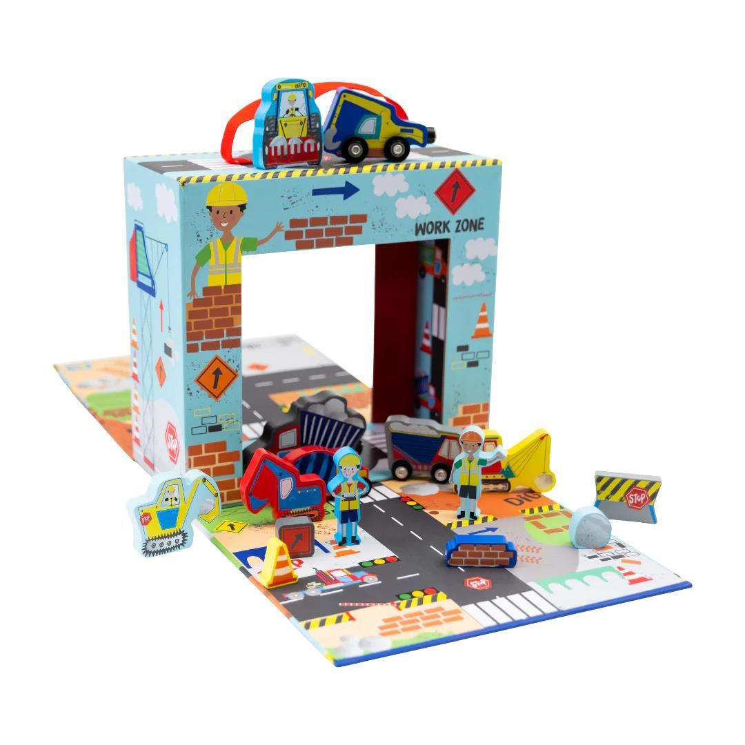 Construction Toy Building Set Pretend Play Digger Playbox Kids Floss & Rock 3+